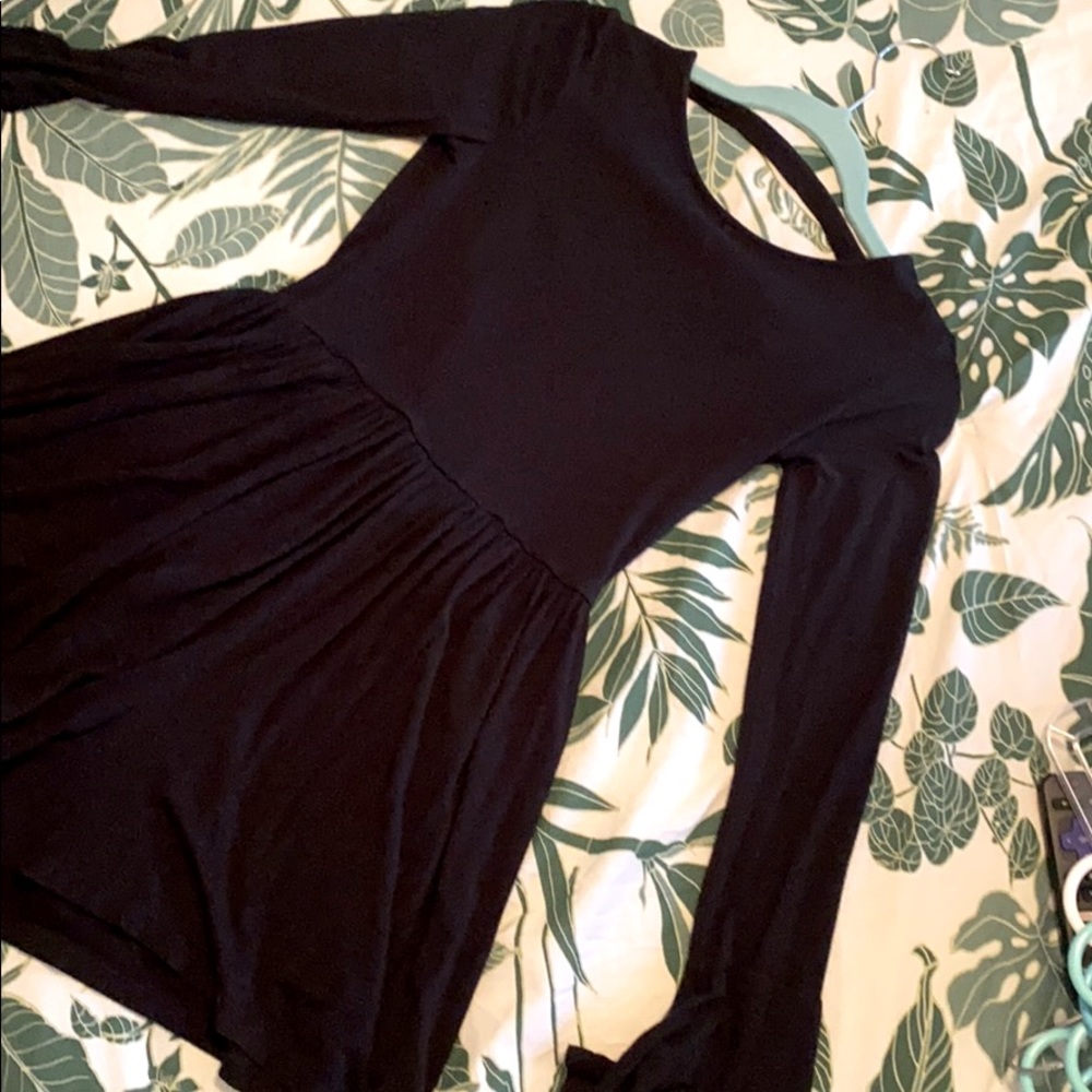 Black Open-Back Romper